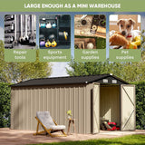 Patiowell 8 x 12 Outdoor Storage Shed with Shelf, Easy Installation
