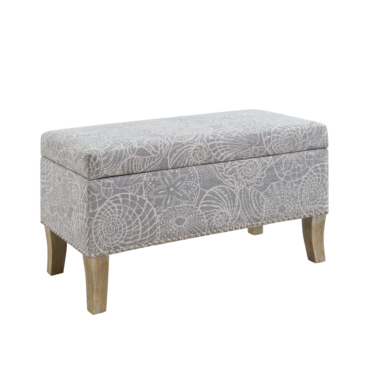 Patrice Stone Upholstered Storage Ottoman Bench