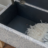 Patrice Stone Upholstered Storage Ottoman Bench