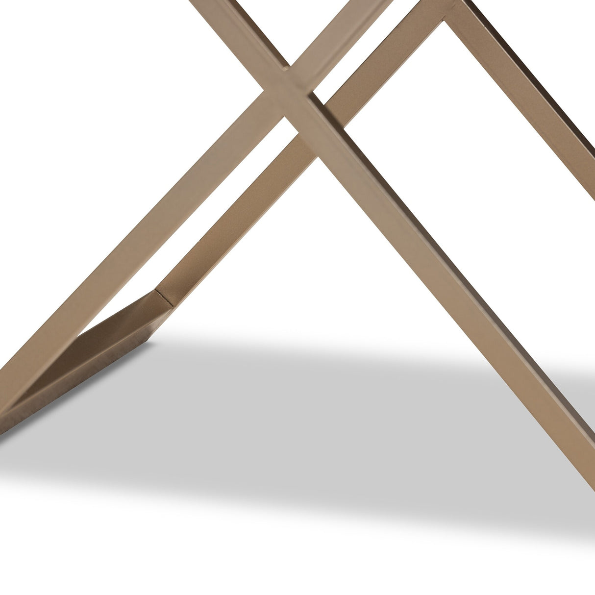 Baxton Studio Patricia Modern and Contemporary Wood and Powder Coated Brass Effect Metal 1-Drawer End Table