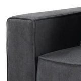 Patrick Grey Left Facing Loose Back Accent Chair