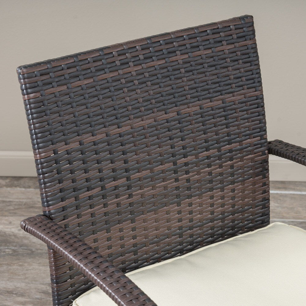 Patterson Outdoor 5-piece Wicker Dining Set with Cushions by Christopher Knight Home