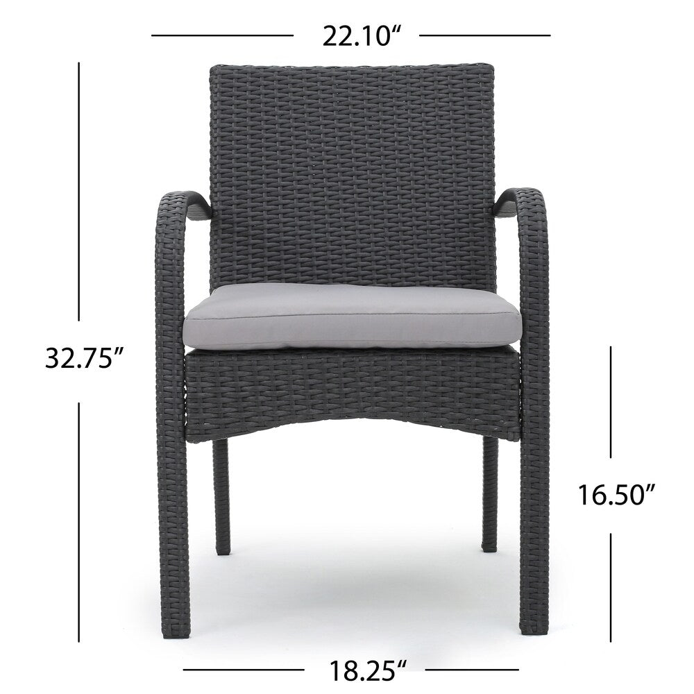 Patterson Outdoor 5-piece Wicker Dining Set with Cushions by Christopher Knight Home