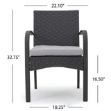 Patterson Outdoor 5-piece Wicker Dining Set with Cushions by Christopher Knight Home