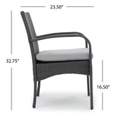 Patterson Outdoor 5-piece Wicker Dining Set with Cushions by Christopher Knight Home