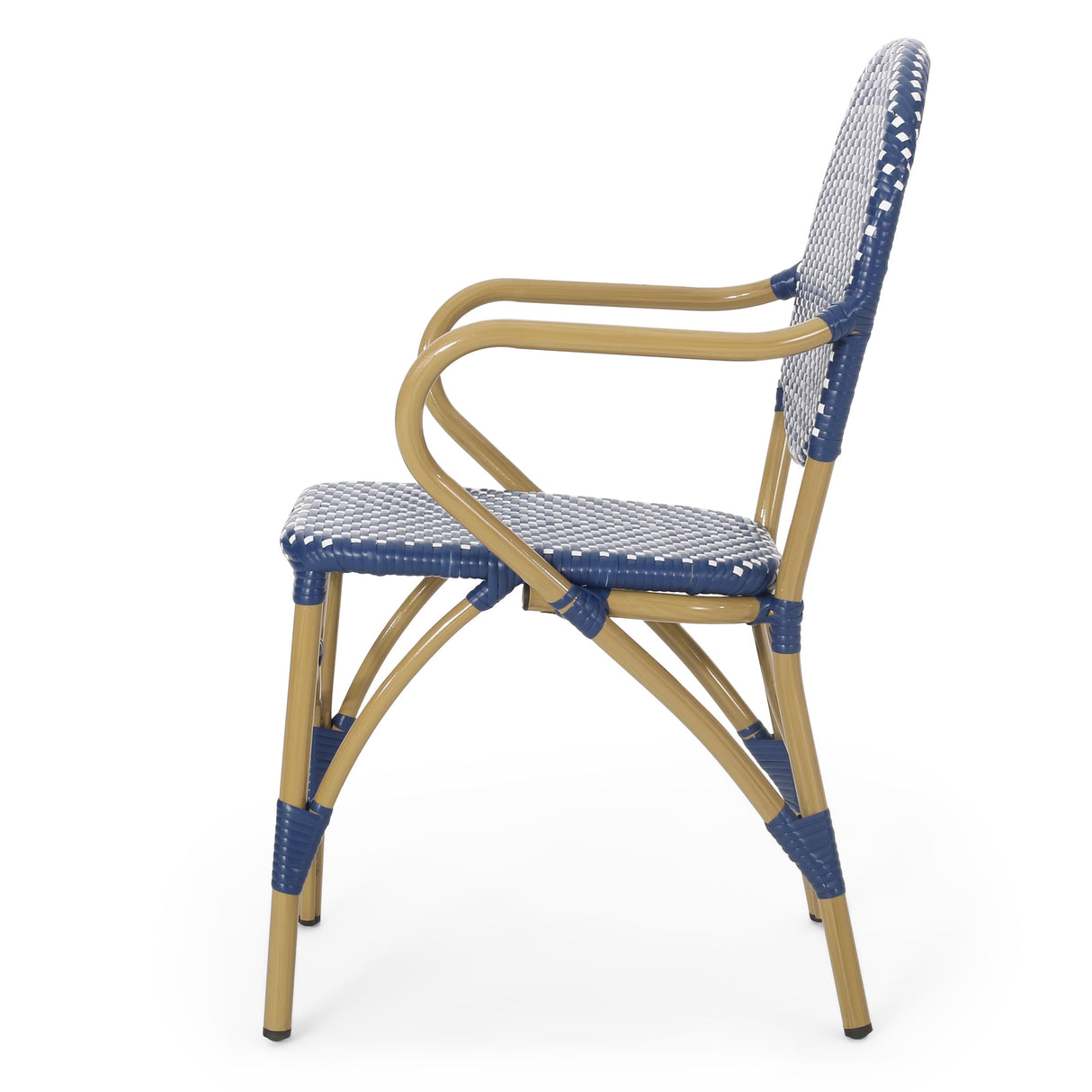 Paul Outdoor French Cafe Chair (Set of 2) by Christopher Knight Home - 21.50" L x 22.50" W x 35.75" H