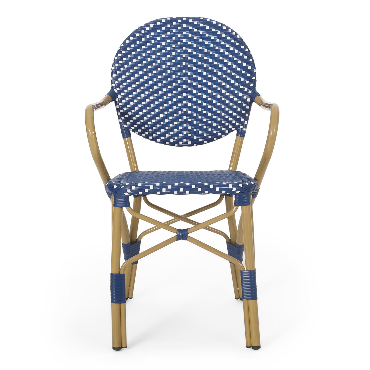 Paul Outdoor French Cafe Chair (Set of 2) by Christopher Knight Home - 21.50" L x 22.50" W x 35.75" H