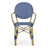 Paul Outdoor French Cafe Chair (Set of 2) by Christopher Knight Home - 21.50" L x 22.50" W x 35.75" H