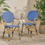 Paul Outdoor French Cafe Chair (Set of 2) by Christopher Knight Home - 21.50" L x 22.50" W x 35.75" H