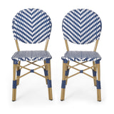 Paul Outdoor French Cafe Chair (Set of 2) by Christopher Knight Home - 21.50" L x 22.50" W x 35.75" H