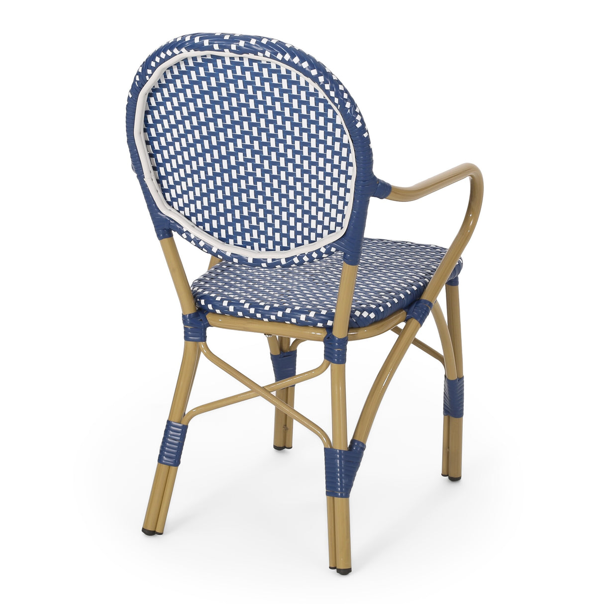 Paul Outdoor French Cafe Chair (Set of 2) by Christopher Knight Home - 21.50" L x 22.50" W x 35.75" H