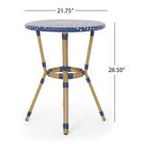 Paul Outdoor Aluminum and Wicker Outdoor French Cafe Set by Christopher Knight Home