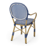 Paul Outdoor Aluminum and Wicker Outdoor French Cafe Set by Christopher Knight Home