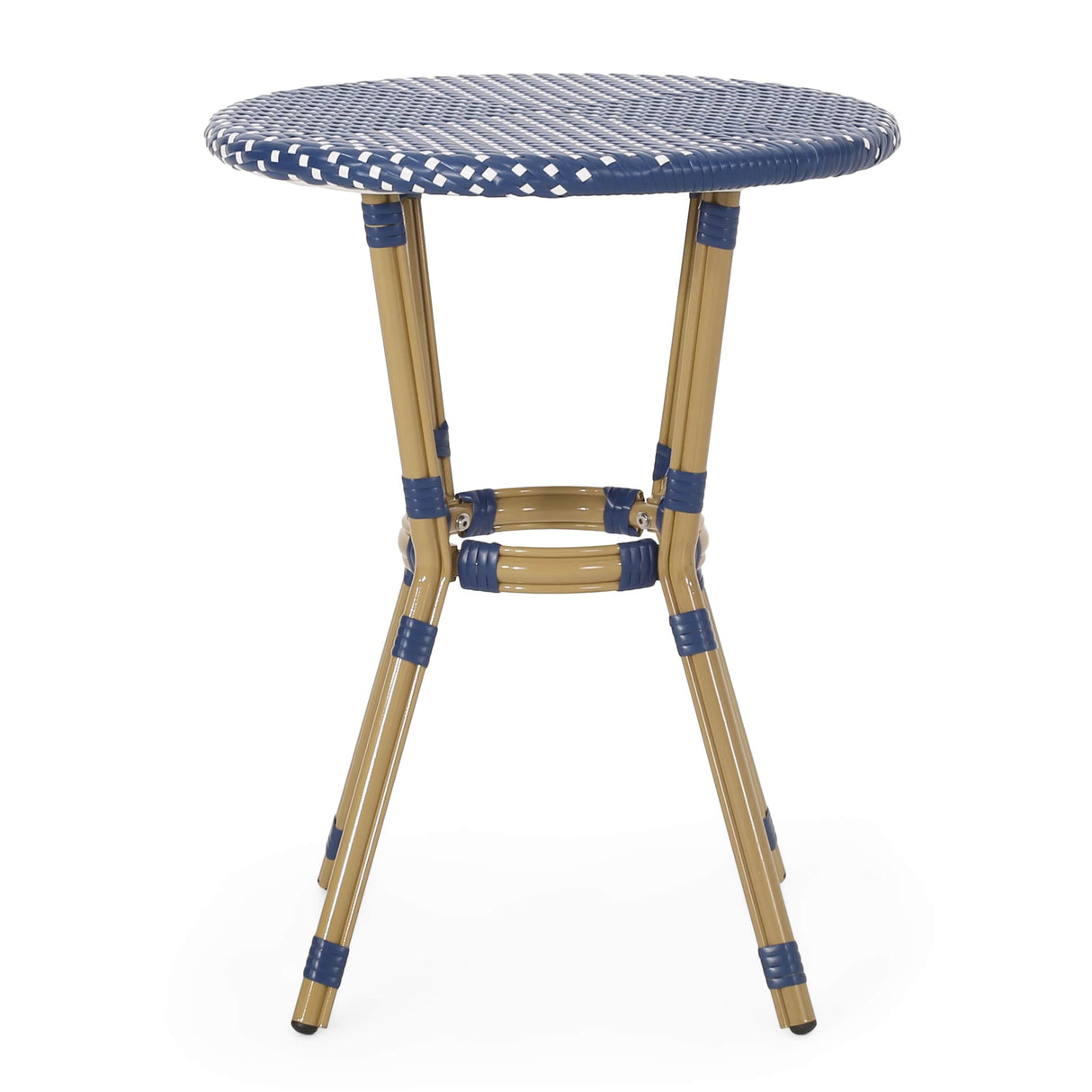 Paul Outdoor Aluminum and Wicker Outdoor French Cafe Set by Christopher Knight Home