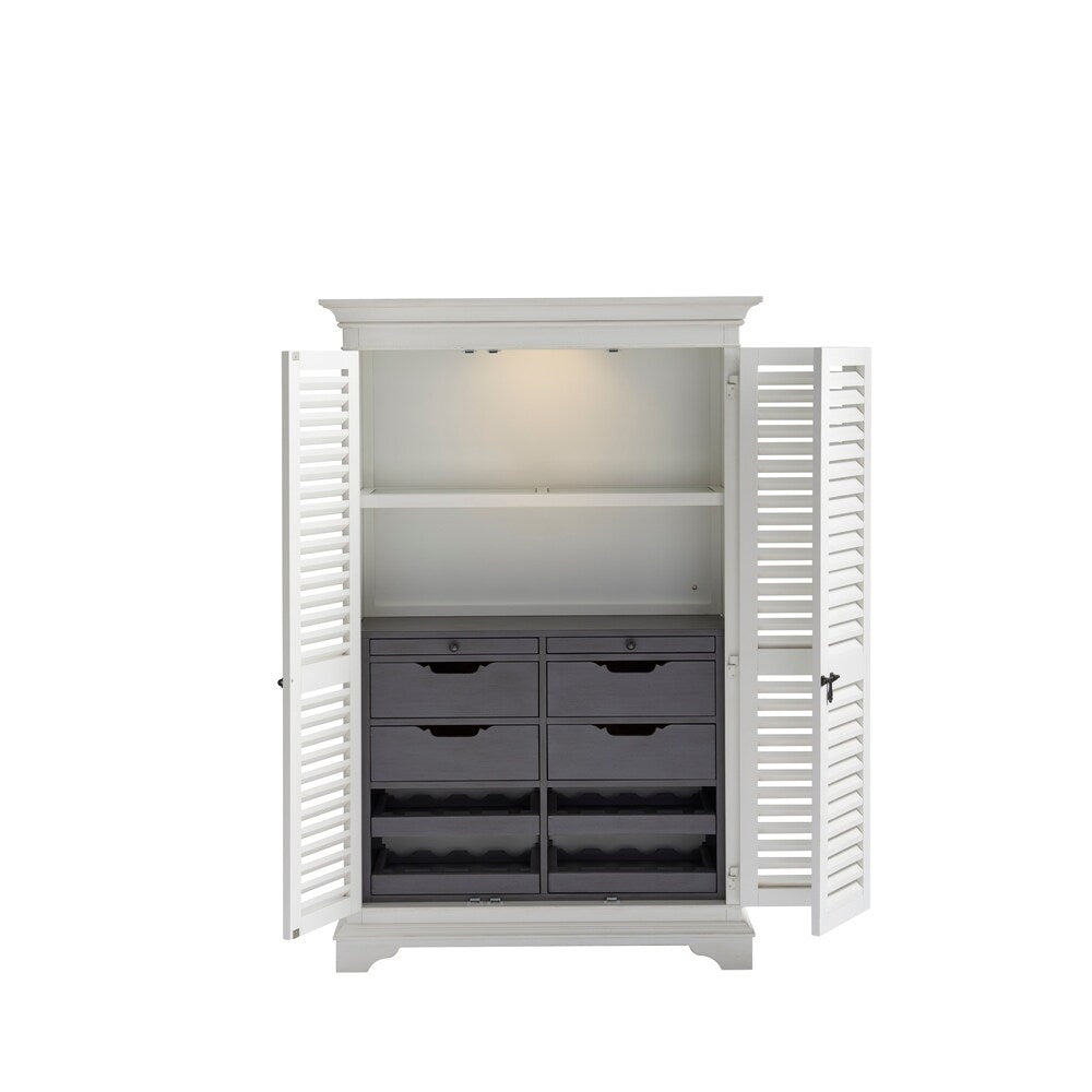Paula Deen Cottage Oleander White The Liquor Locker Bar Cabinet