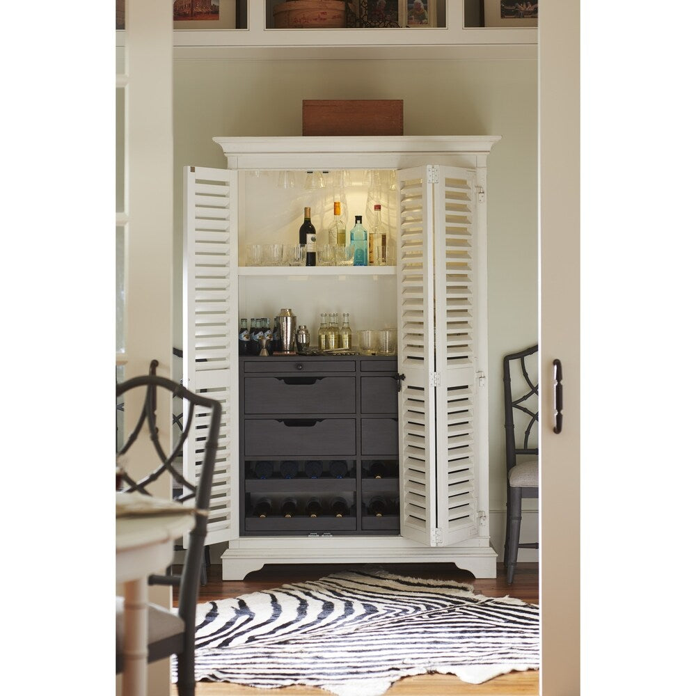 Paula Deen Cottage Oleander White The Liquor Locker Bar Cabinet