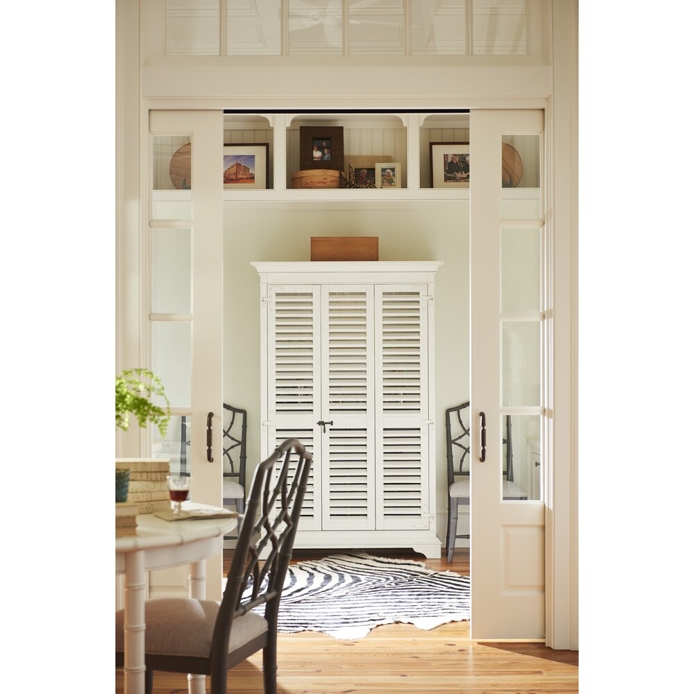 Paula Deen Cottage Oleander White The Liquor Locker Bar Cabinet