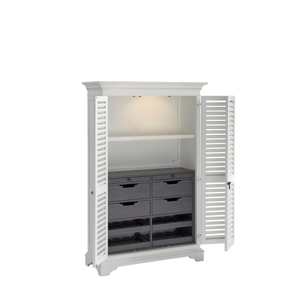 Paula Deen Cottage Oleander White The Liquor Locker Bar Cabinet