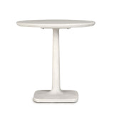 Classic Home Paulina 31" Concrete Outdoor Bistro Table in White
