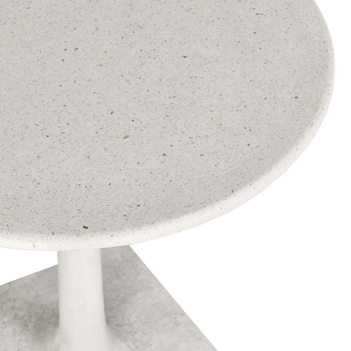 Classic Home Paulina 31" Concrete Outdoor Bistro Table in White