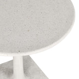 Classic Home Paulina 31" Concrete Outdoor Bistro Table in White