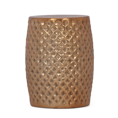 Pausch Boho Glam Handcrafted Hammered Aluminum Side Table by Christopher Knight Home - 12.00" L x 12.00" W x 16.00" H