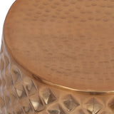Pausch Boho Glam Handcrafted Hammered Aluminum Side Table by Christopher Knight Home - 12.00" L x 12.00" W x 16.00" H