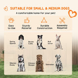 PawHut 4.6' x 5' Dog Kennel Outdoor with Waterproof Cover, Dog Playpen for Small and Medium-Sized Dogs