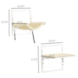 PawHut 6-pc Modern Cat Wall Shelves for Indoor Cats, Height Adjustable Jumping Platforms & Cat Hammock