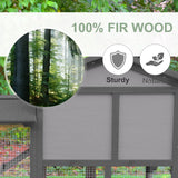 PawHut Rabbit Hutch, Wooden Bunny Hutch, Guinea Pig Cage