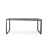 Paz 6 Seater Aluminum Dining Set by Christopher Knight Home