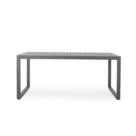 Paz 6 Seater Aluminum Dining Set by Christopher Knight Home