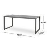 Paz 6 Seater Aluminum Dining Set by Christopher Knight Home