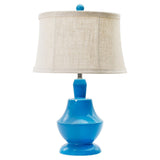 Peacock Blue 24.5-inch Ceramic Table Lamp