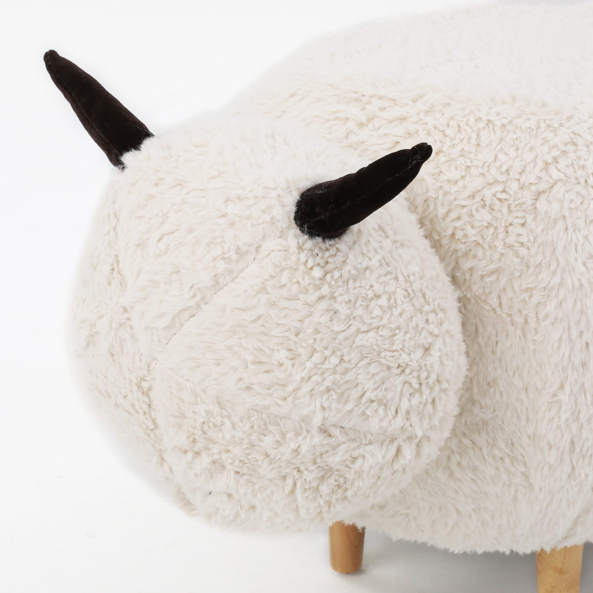 Pearcy Faux Fur Sheep Ottoman by Christopher Knight Home