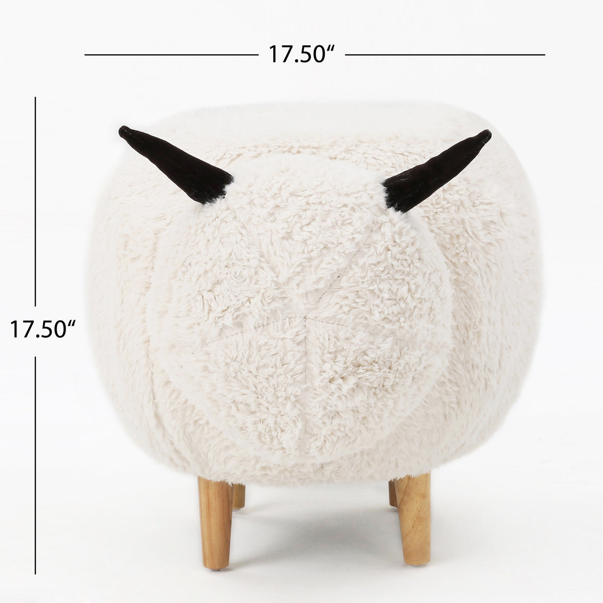 Pearcy Faux Fur Sheep Ottoman by Christopher Knight Home