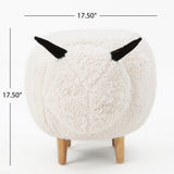Pearcy Faux Fur Sheep Ottoman by Christopher Knight Home
