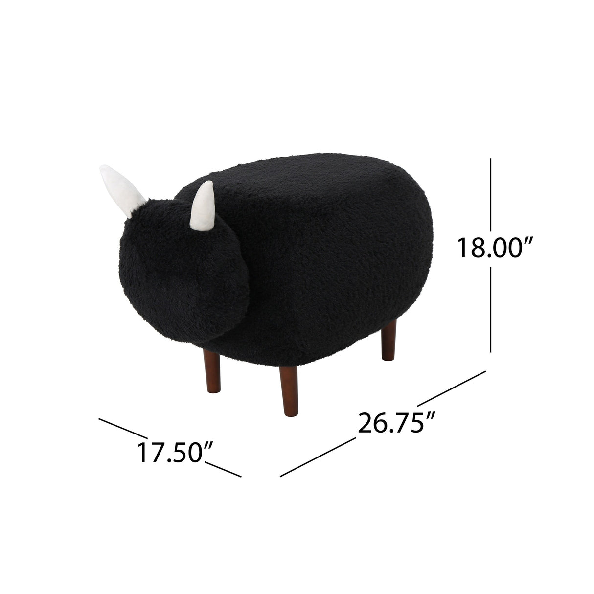 Pearcy Faux Fur Sheep Ottoman by Christopher Knight Home