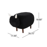 Pearcy Faux Fur Sheep Ottoman by Christopher Knight Home