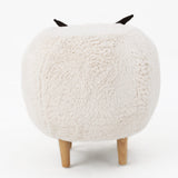 Pearcy Faux Fur Sheep Ottoman by Christopher Knight Home