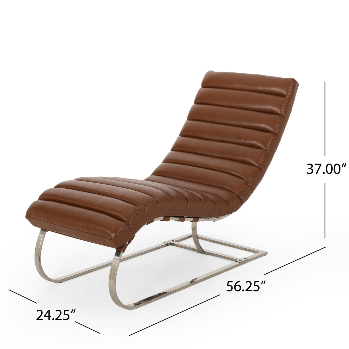 Pearsall Channel Stitch Chaise Lounge by Christopher Knight Home