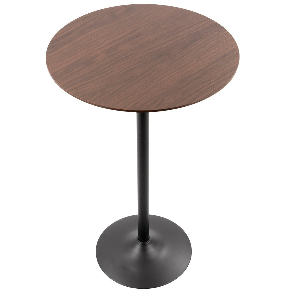 Pebble Mid-Century Modern Adjustable Dining or Bar Table - Walnut