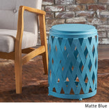 Pecola 12-inch Round Lattice Side Table by Christopher Knight Home - 11.75"L x 11.75"W x 18"H