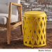 Pecola 12-inch Round Lattice Side Table by Christopher Knight Home - 11.75"L x 11.75"W x 18"H