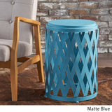 Pecola 14-inch Round Lattice Side Table by Christopher Knight Home - 14.25"L x 14.25"W x 22"H