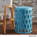 Pecola 14-inch Round Lattice Side Table by Christopher Knight Home - 14.25"L x 14.25"W x 22"H