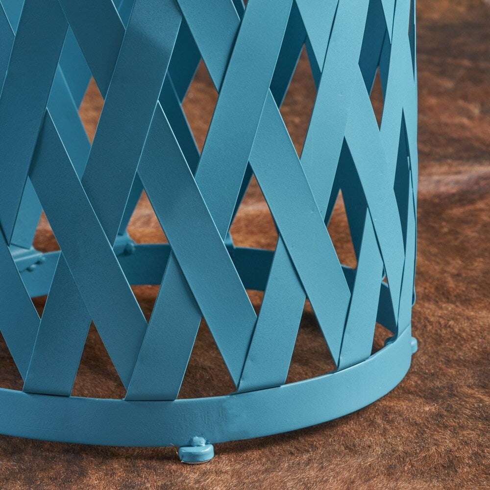 Pecola 14-inch Round Lattice Side Table by Christopher Knight Home - 14.25"L x 14.25"W x 22"H