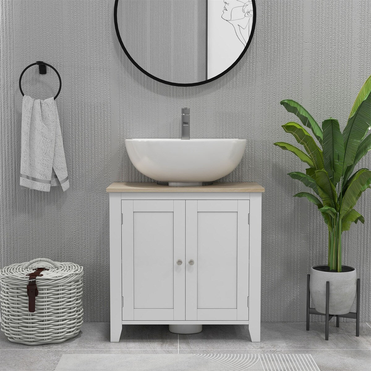 Pedestal Sink Storage Cabinet