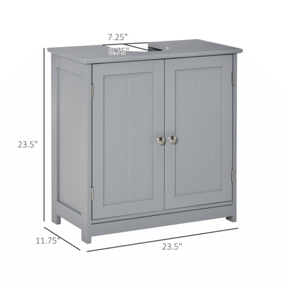 Pedestal Sink Storage Cabinet,Vanity Base Cabinet,Under Sink Bathroom Cabinet with U-shape Cut-Out and Adjustable Internal Shelf
