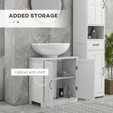 Pedestal bathroom vanities with adjustable shelf
